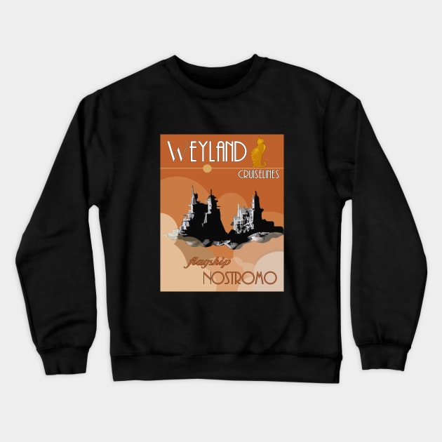 Weyland Travel Crewneck Sweatshirt by Kaybi76